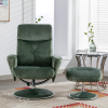 SC.Paddington Recliner Chair & Footstool in Moss Green